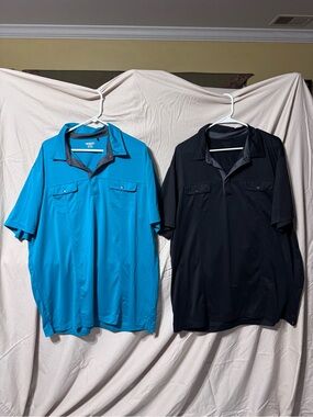 OGIO Men's Duo Pocket Polo in Turquoise and Black